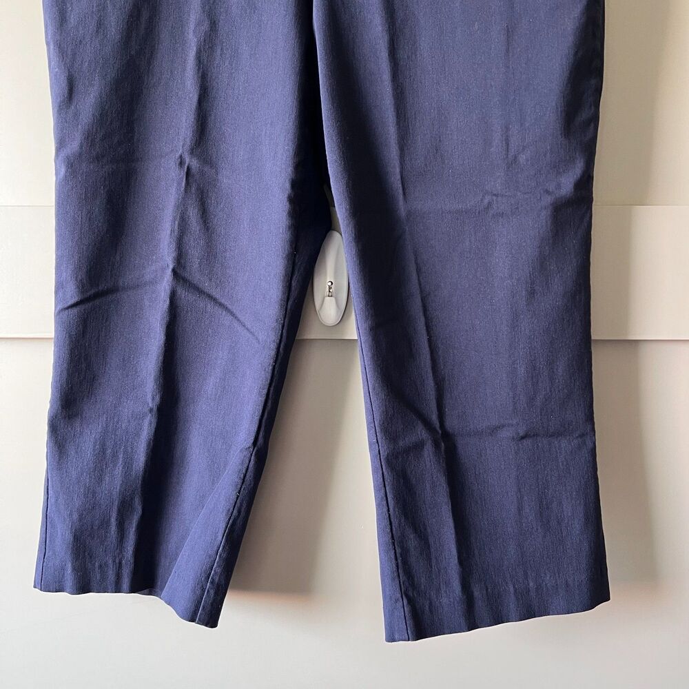 Briggs Pants Womens 12P Navy Blue‎ Stretch Pull On Capri Rayon Comfort Pocket - Picture 6 of 16
